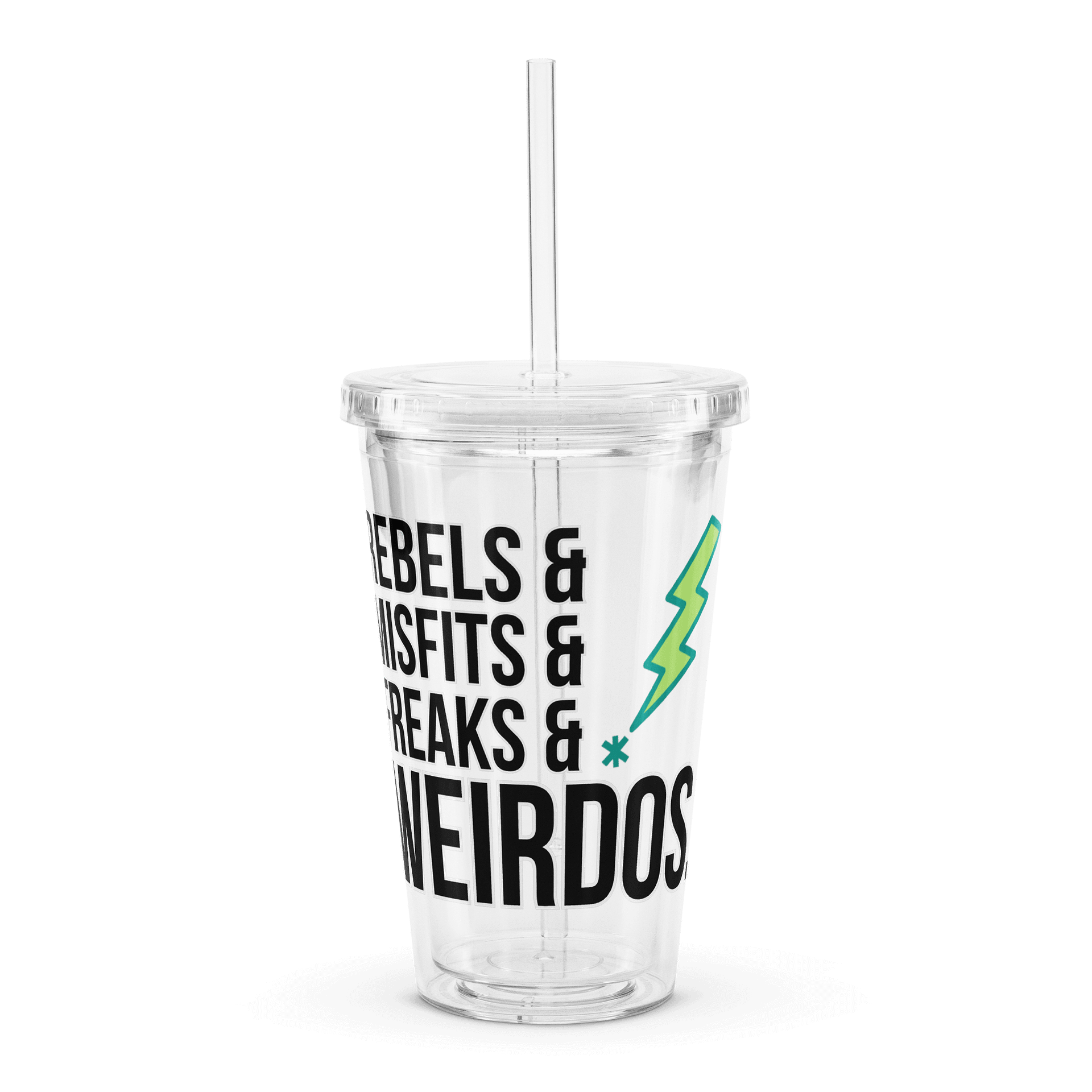 Rebels & Misfits & Freaks & Weirdos Clear Tumbler product image (1)