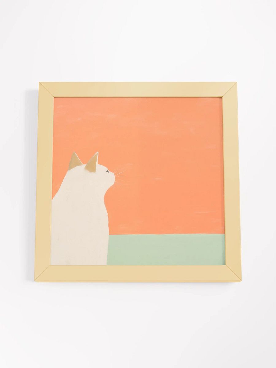 Minimalist Cat Gaze Framed Poster product image (26)