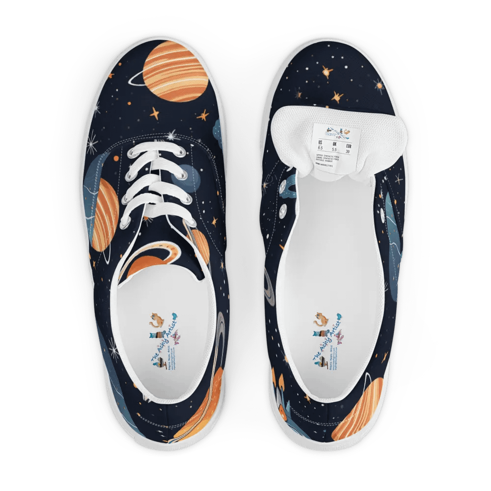 Galactic Odyssey Lace-Up Canvas Shoes product image (2)