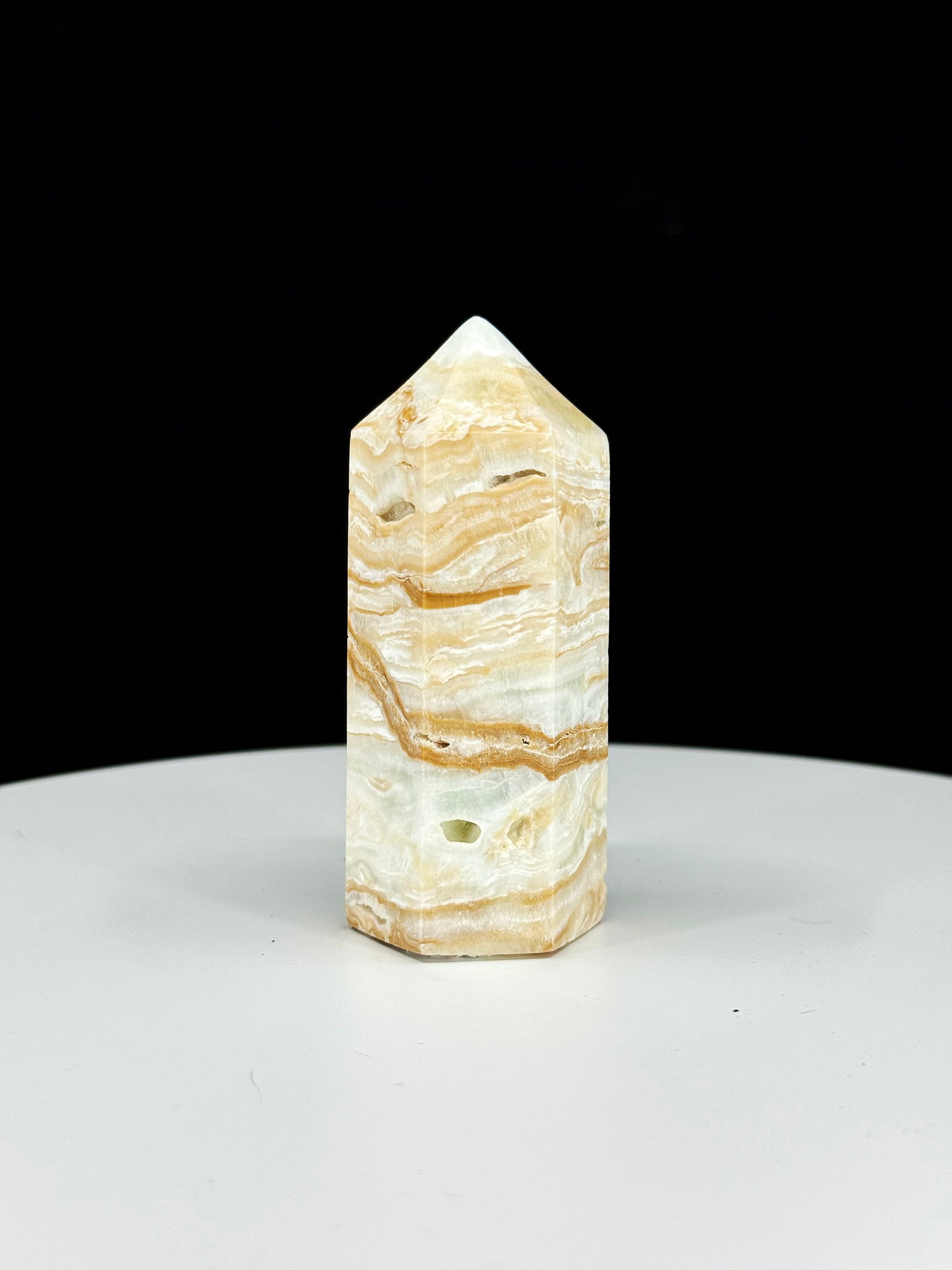 Banded Calcite Crystal Tower Point product image (1)