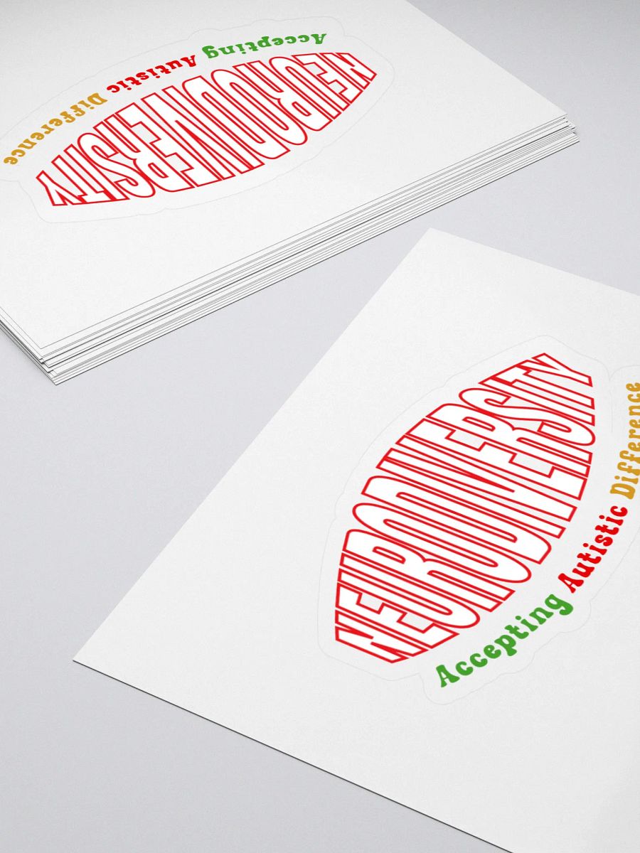 Neurodiversity, Accepting Autistic Difference Kiss Cut sticker product image (4)