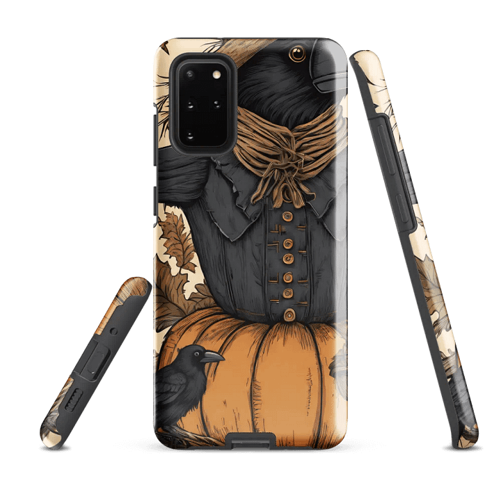 Tough Phone Case for Samsung® - Whimsical Harvest Scarecrow with Crows product image (2)