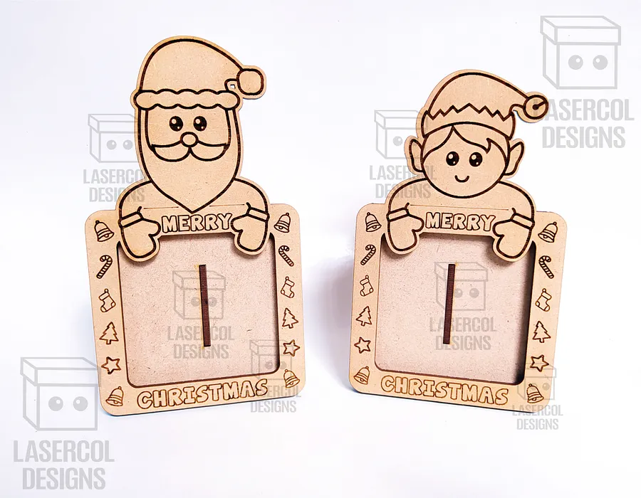 Christmas Ornaments Photo Frame Set 1 - Laser Cut Files product image (2)