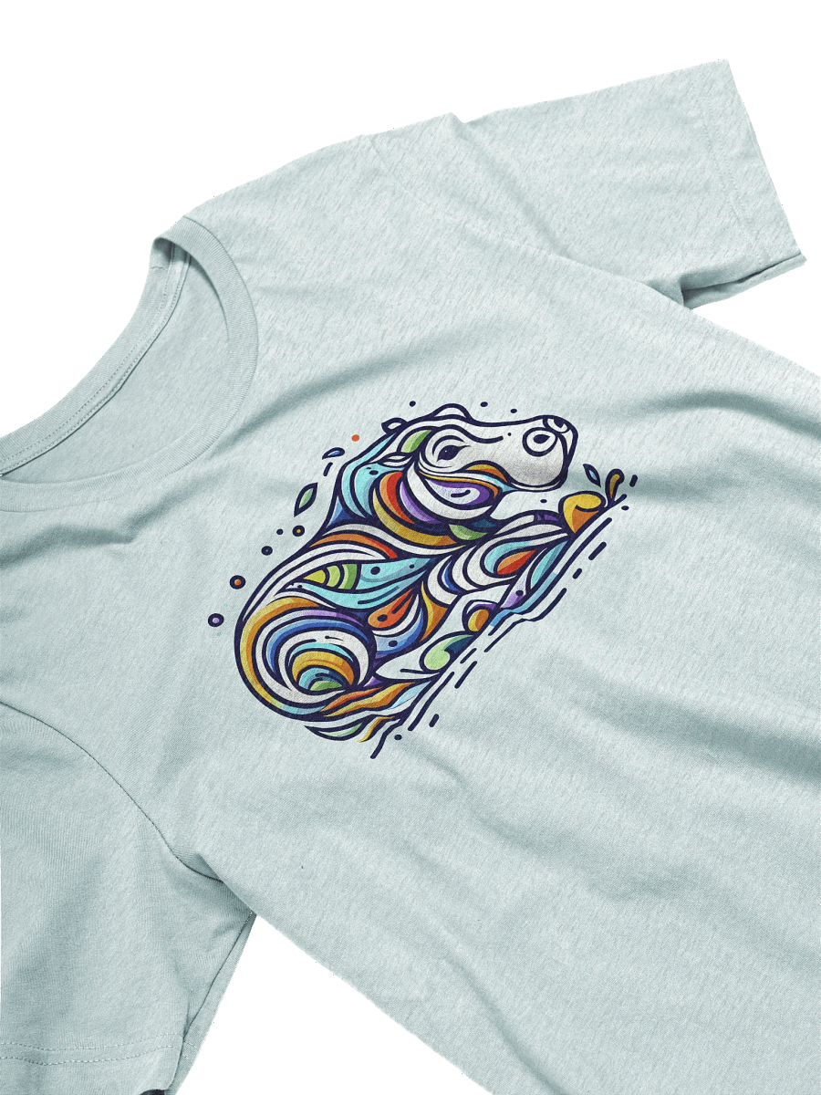 Hippo Splash T-Shirt, Colorful Wildlife Design, Animal Lover Gift, Vibrant Abstract Hippo Art T-shirt product image (3)