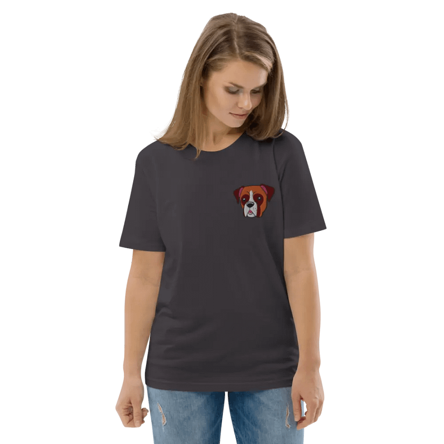 Friendly Boxer Dog Embroidered T-Shirt product image (11)