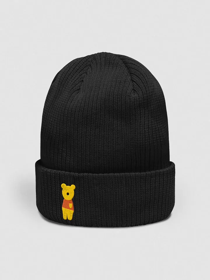 No Mouth Bear Organic Ribbed Beanie product image (2)