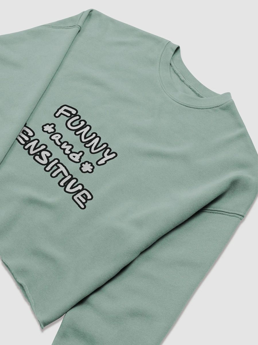 FUNNY *and* SENSITIVE (lined design) women’s fleece crop sweatshirt product image (13)
