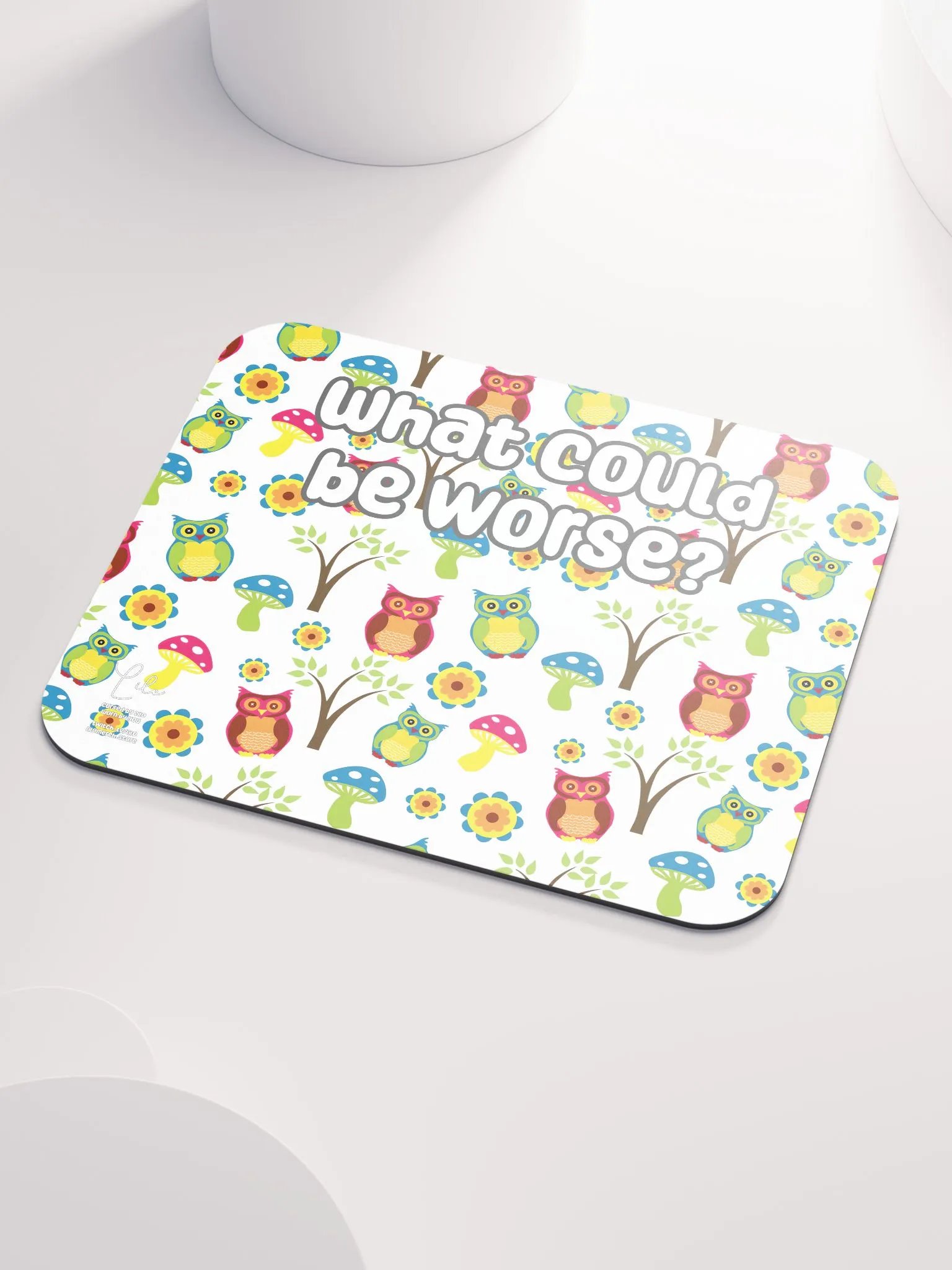 What Could Be Worse? Medium Mouse Mat - owls product image (3)