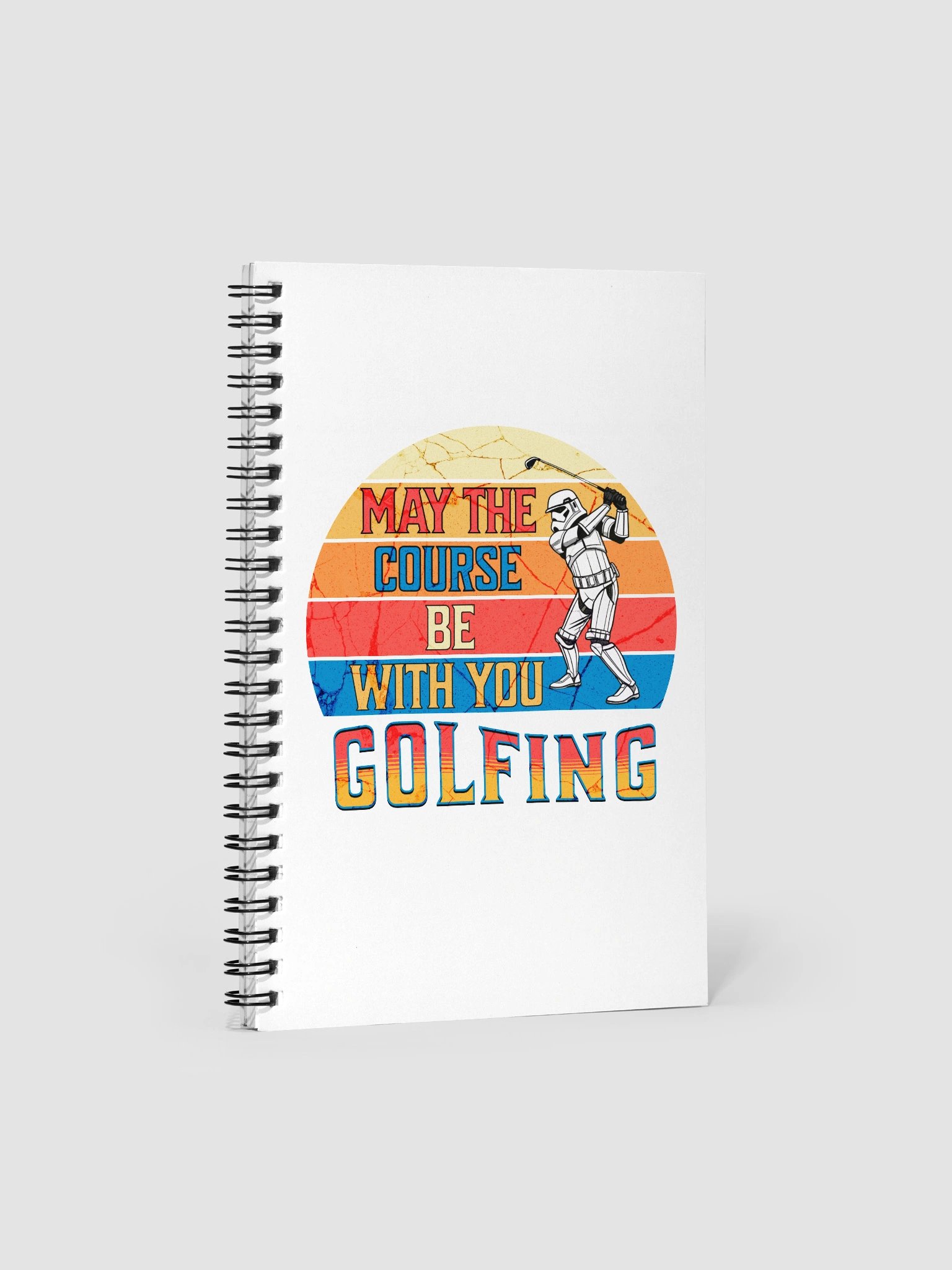 May The Course Be With You Golfing Galactic Spiral Notebook product image (2)