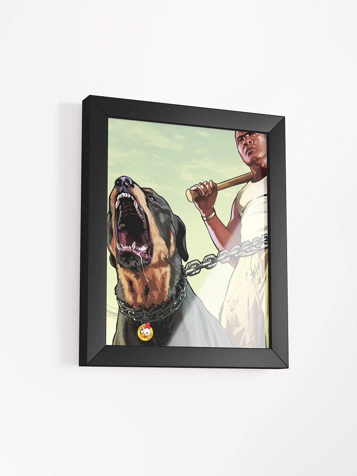 Pôster Fosco emoldurado de Alta Qualidade - Franklin e Chop (GTA V) product image (2)