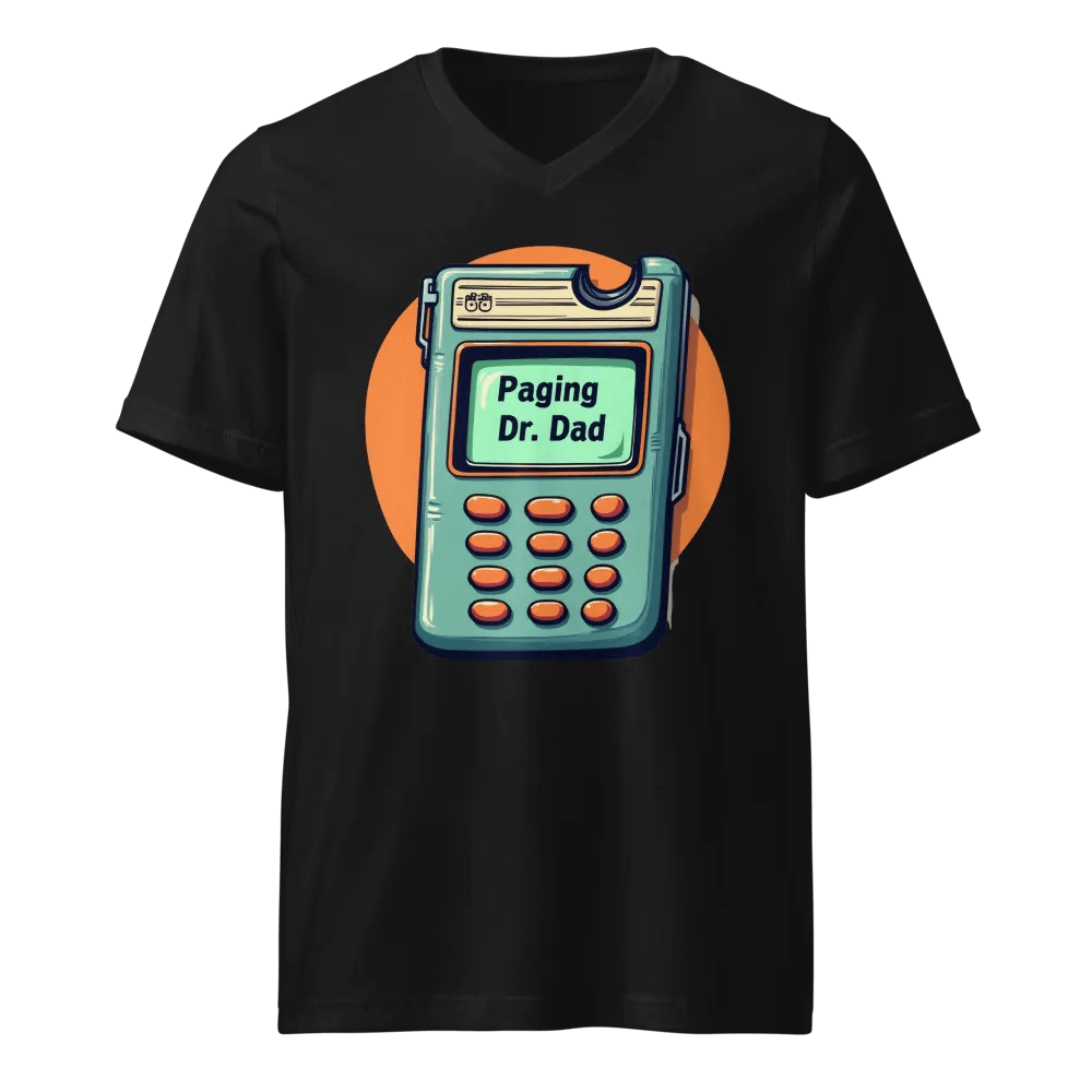 Dr. Dad Retro Pager V-Neck Tee product image (1)