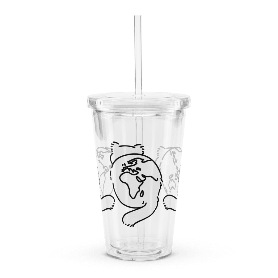 Planet Manul Trio - Transparent Cup & Straw product image (1)