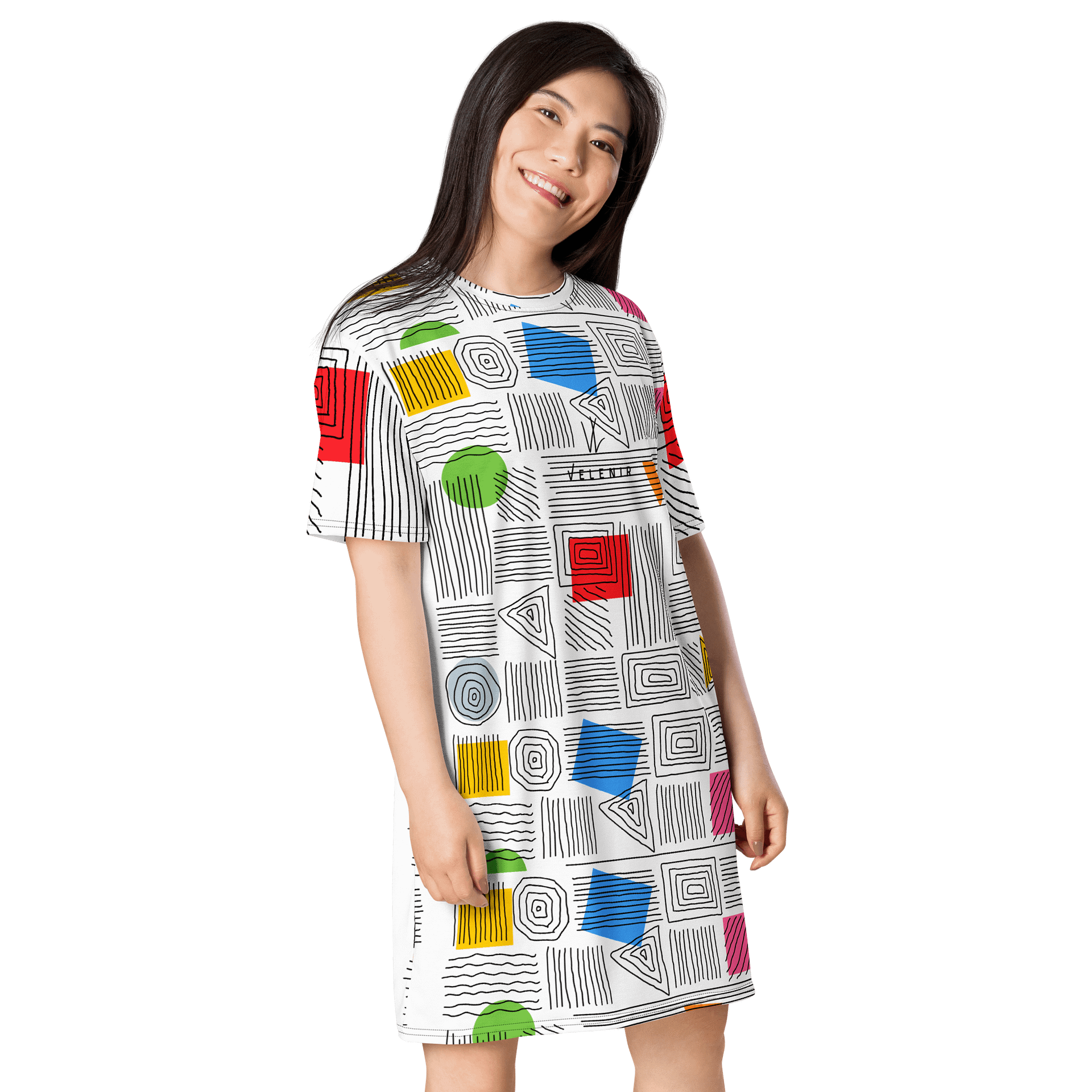 Velenir Art Work Women T-Shirt Dress product image (4)