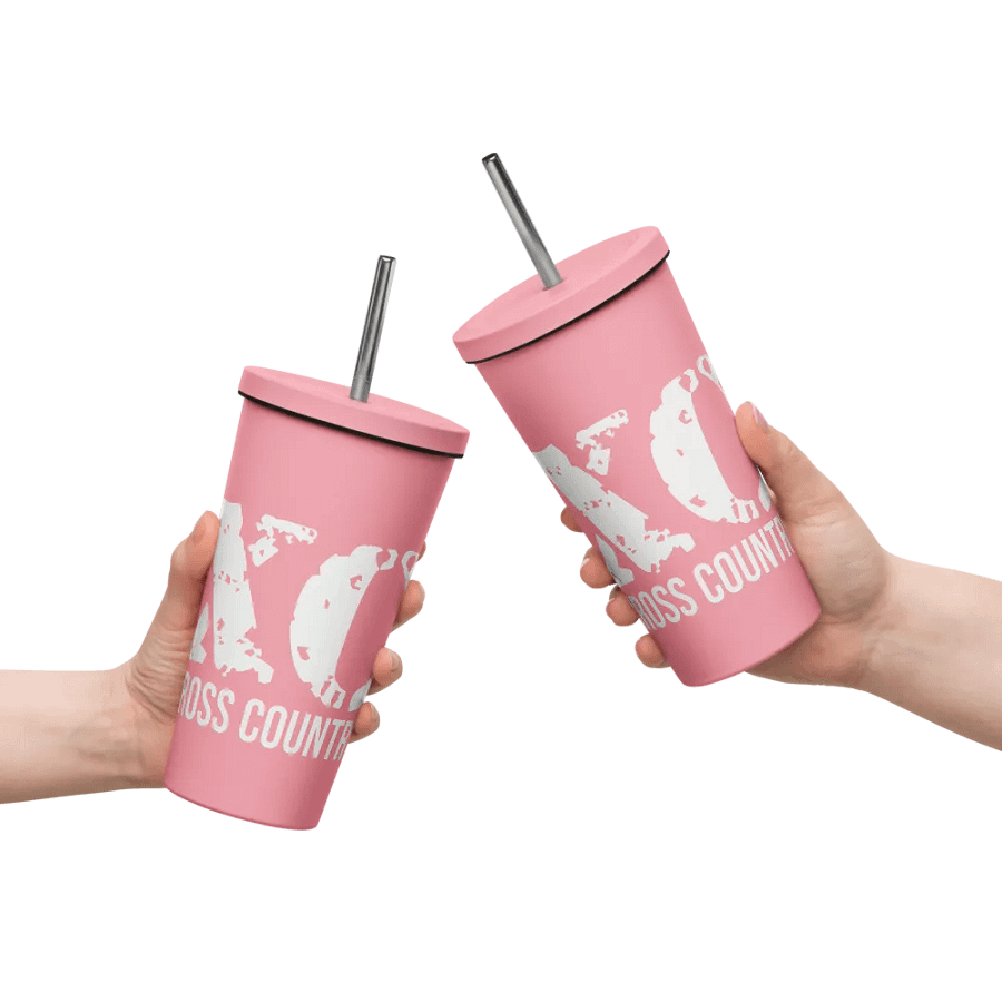 Cross Country Distressed Logo Straw Tumbler product image (136)