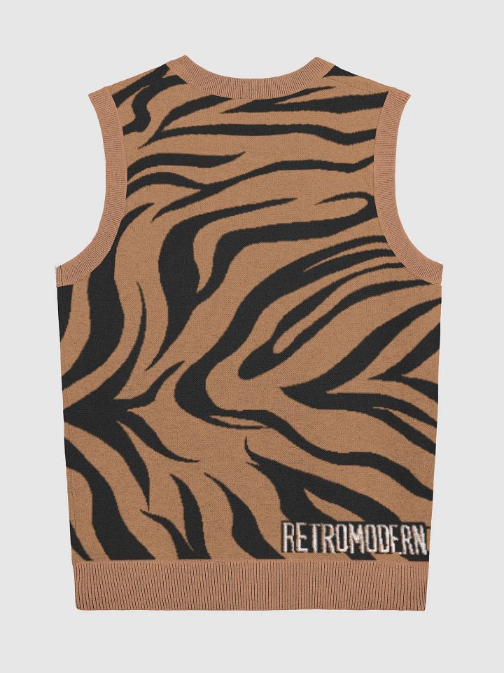 Tiger Retromodern Knitted V-Neck Vest product image (6)