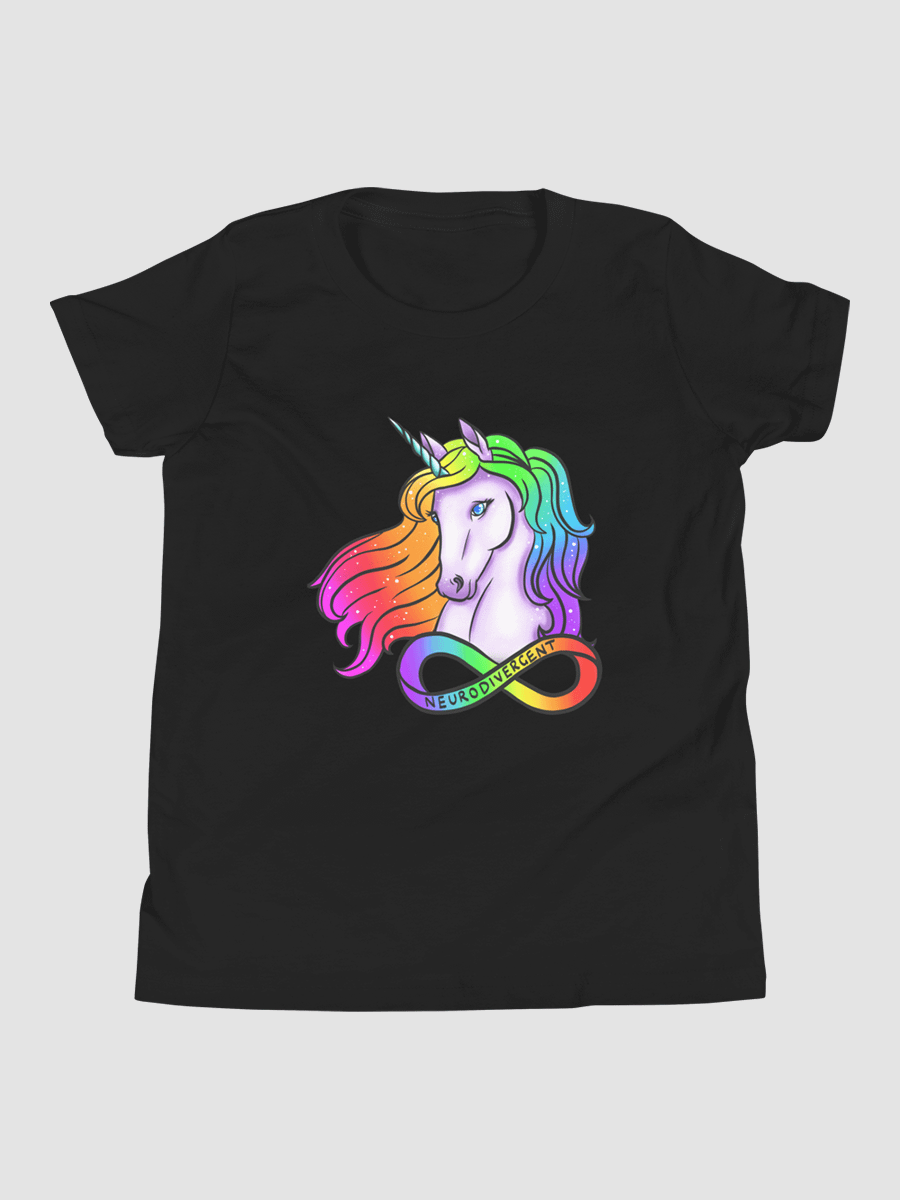 neuodivergent unicorn Youth Short Sleeve T-Shirt product image (1)