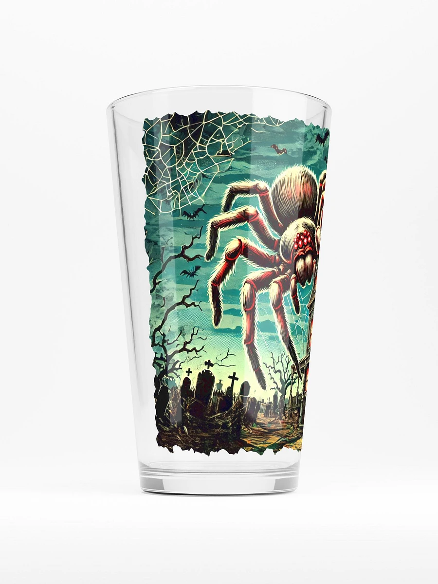 Giant Spider on Haunted House 16 oz Glass product image (2)