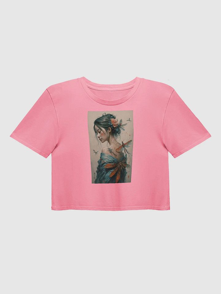 Elegant Japanese-Style Women's T-Shirt with Dragonflies product image (1)