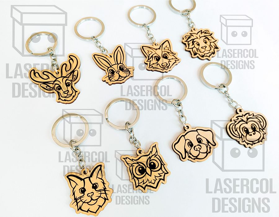 Cute Animal Keychains - Laser Cut Files product image (5)