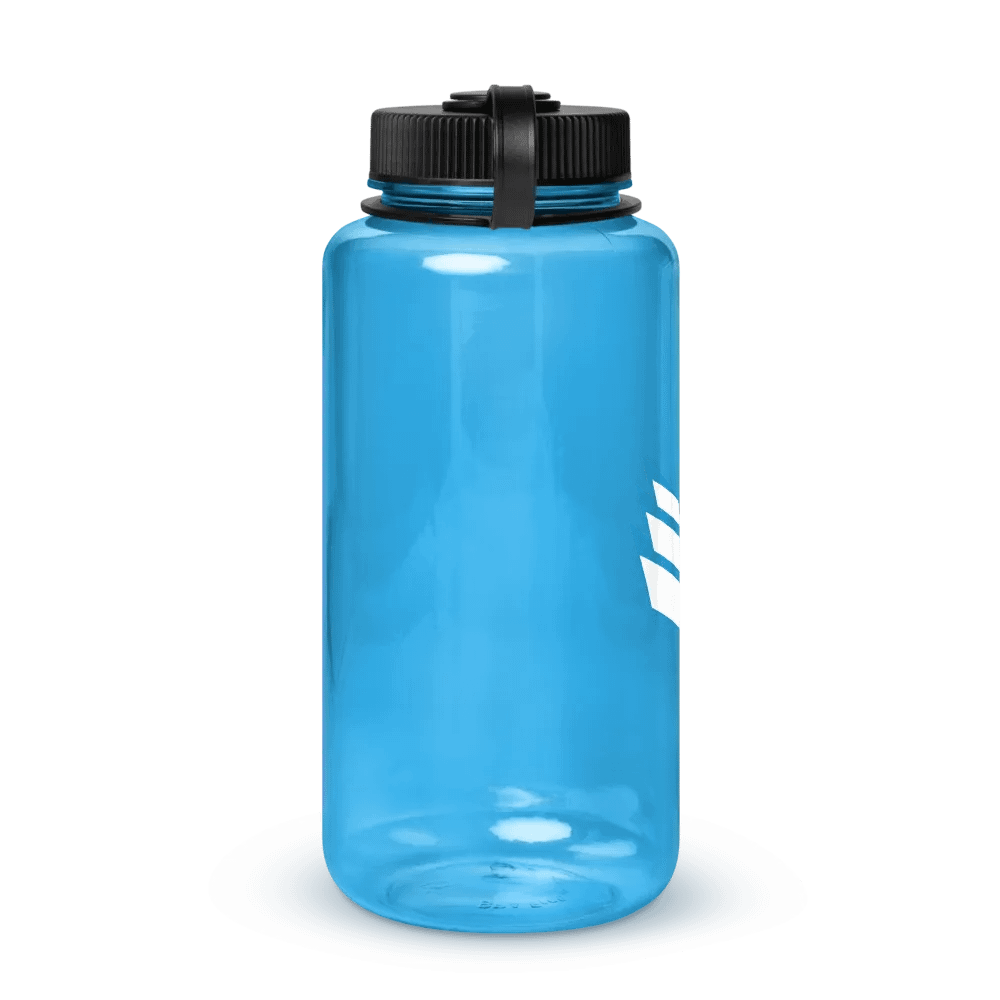 Wide Mouth Plastic Water Bottle - Blue product image (4)