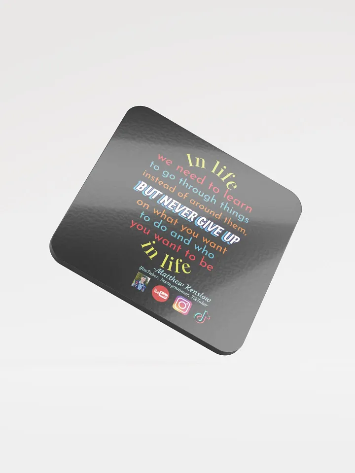 Glossed Cork Coaster [Quote 7] product image (1)