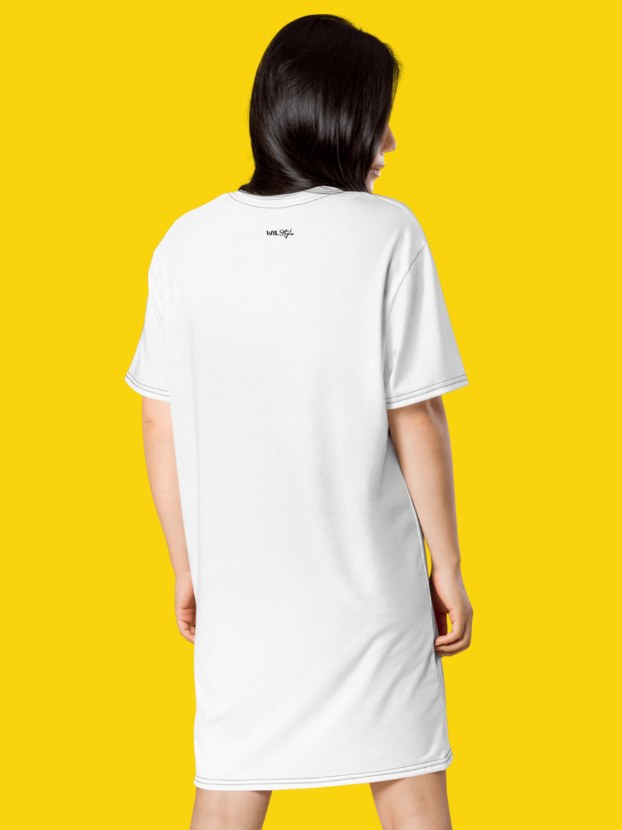 All-Over Print T-Shirt Dress, Black | WIL Style product image (2)