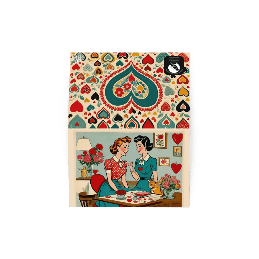 Lesbe Valentines, Simply Vintage Love Card product image (19)