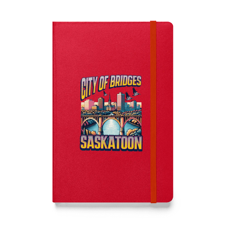 City Of Bridges Saskatoon Cityscape Hardcover Notebook product image (1)