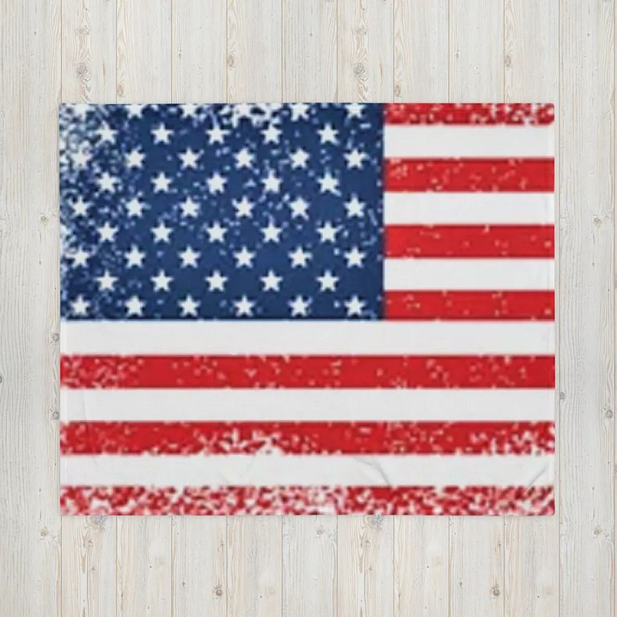 "U.S." Stars & Stripes Throw Blanket product image (5)