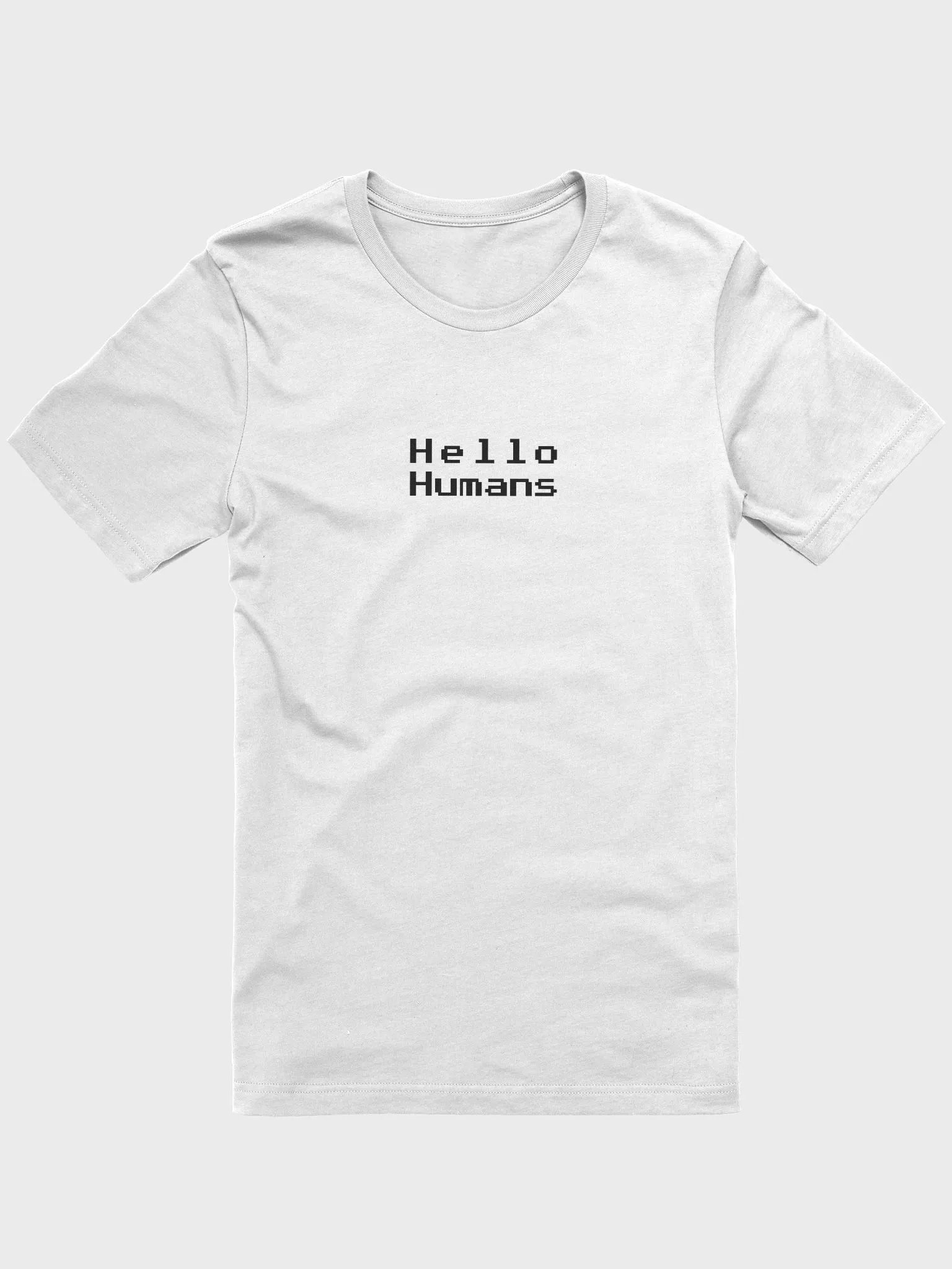 Vertical Hello Humans (Light Minimalist Tee) product image (4)