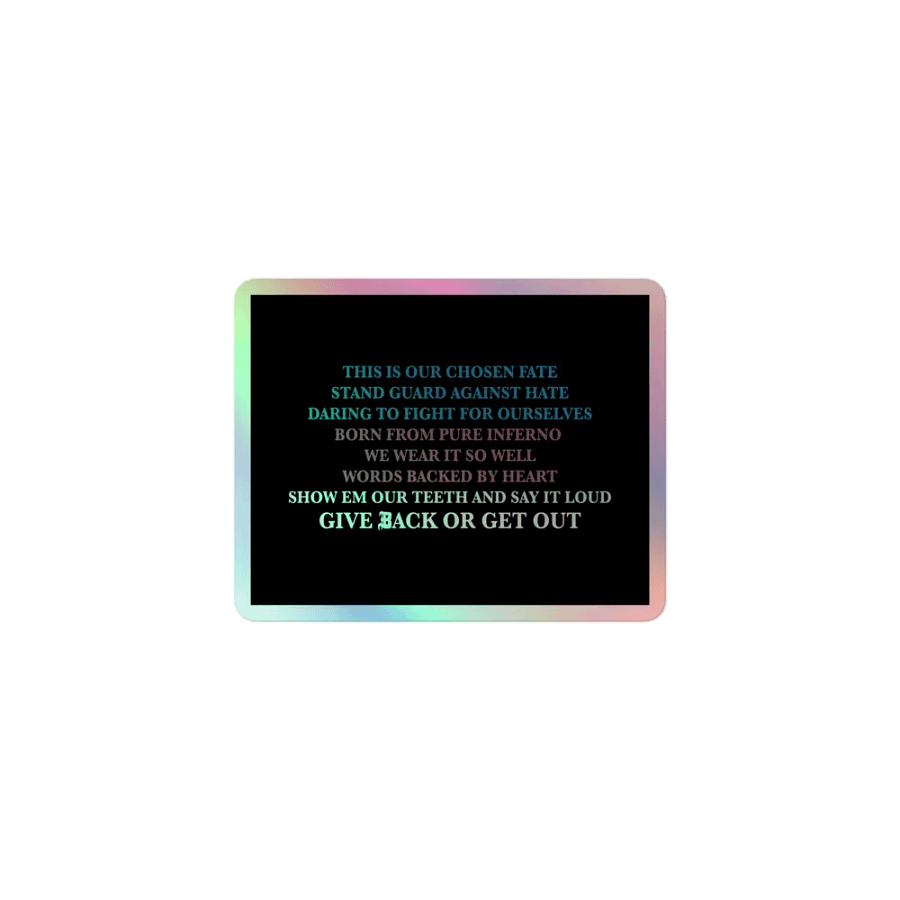Mantra holographic sticker product image (1)