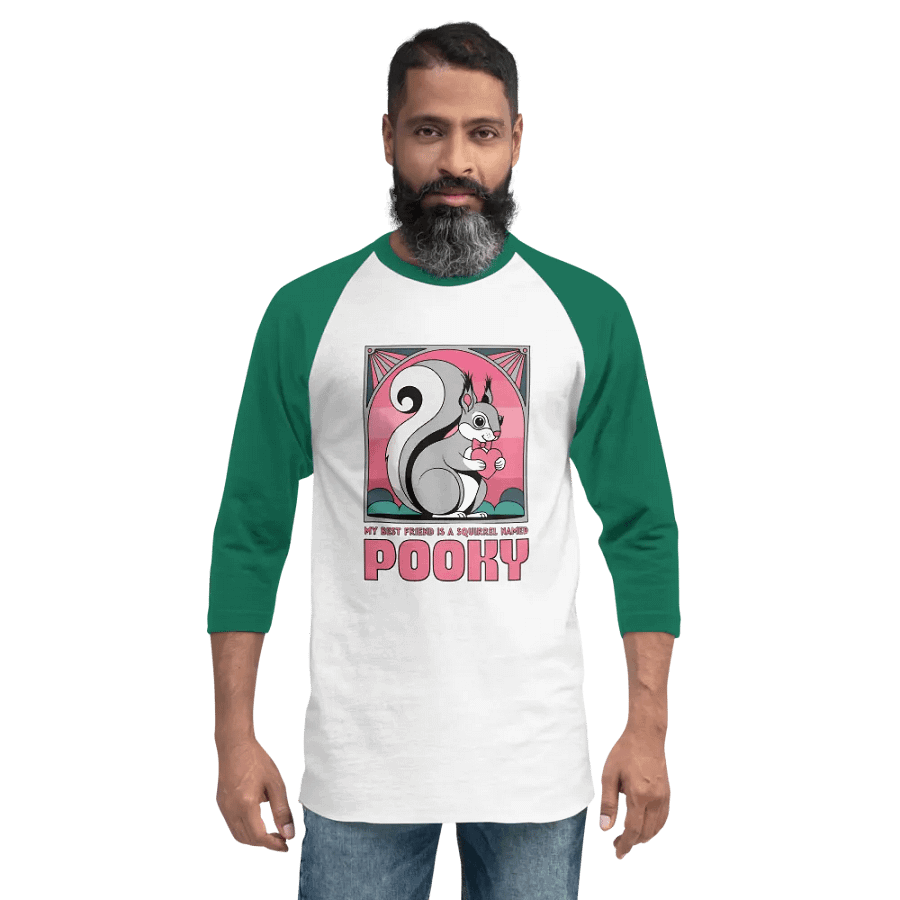 Pooky the Squirrel's Best Friend Raglan Tee product image (2)