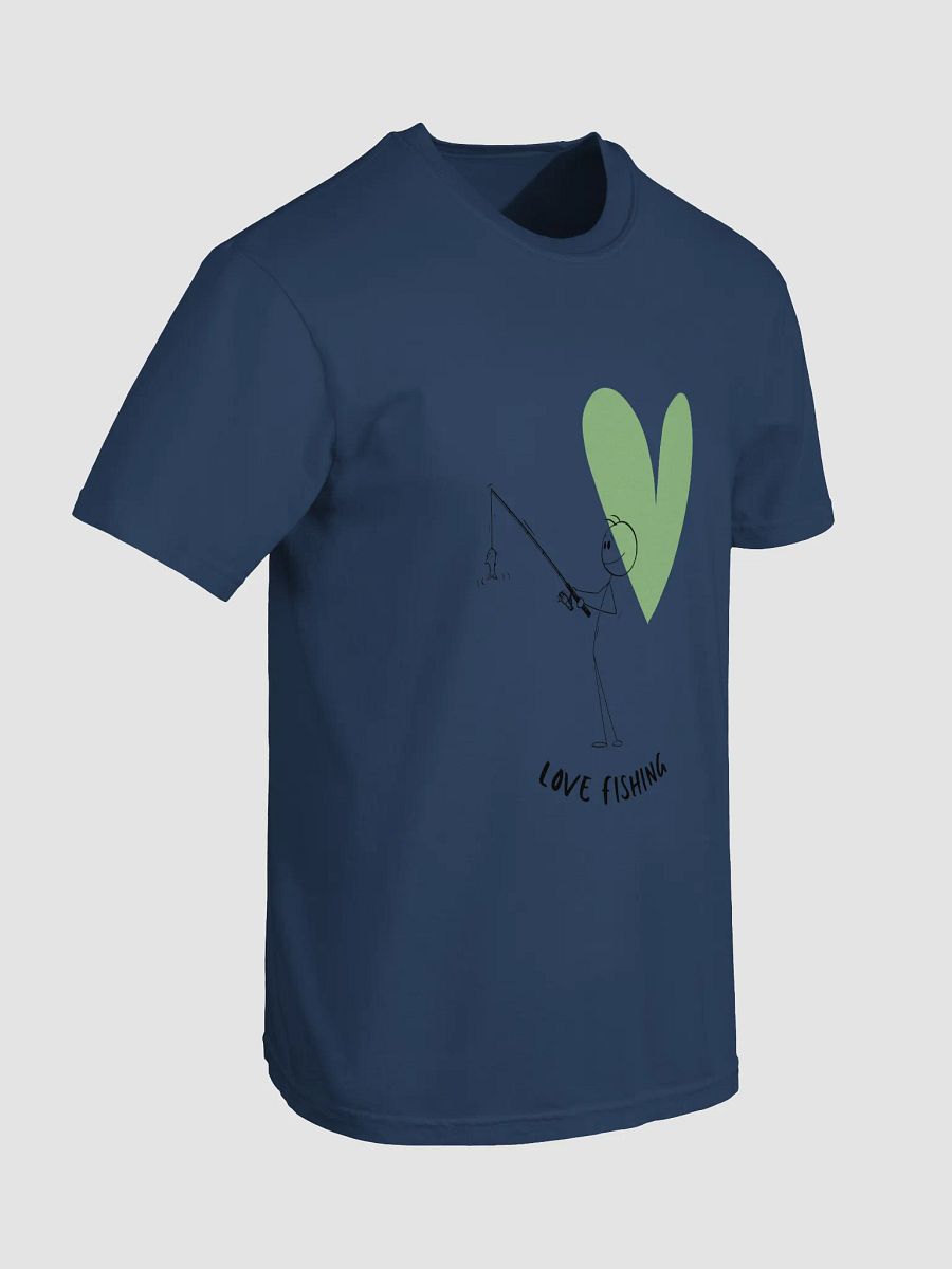 Love Fishing Heart Cartoon Heavyweight T-Shirt product image (93)