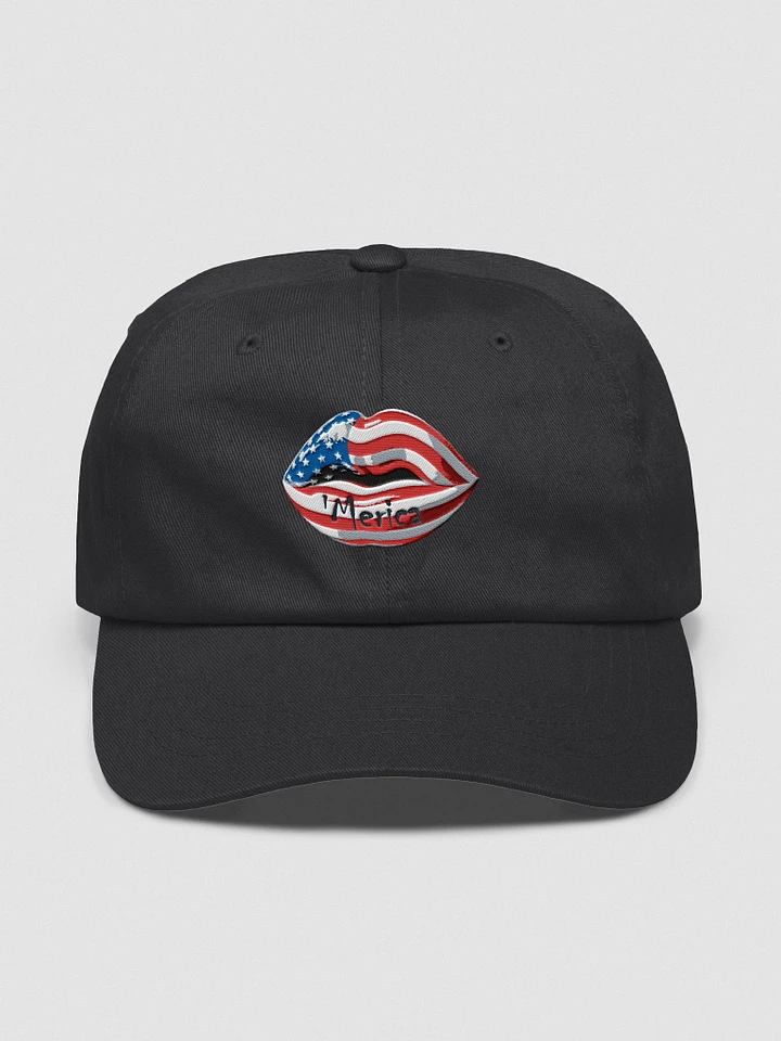 'Merica Lips Red White and Blue Embroidered cap product image (2)