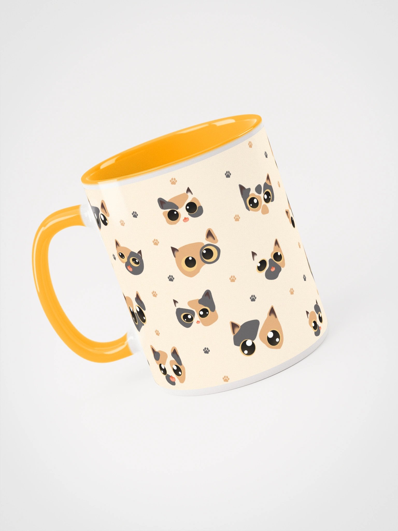 Calico Cat Faces (Yellow Eyes) Mug product image (3)