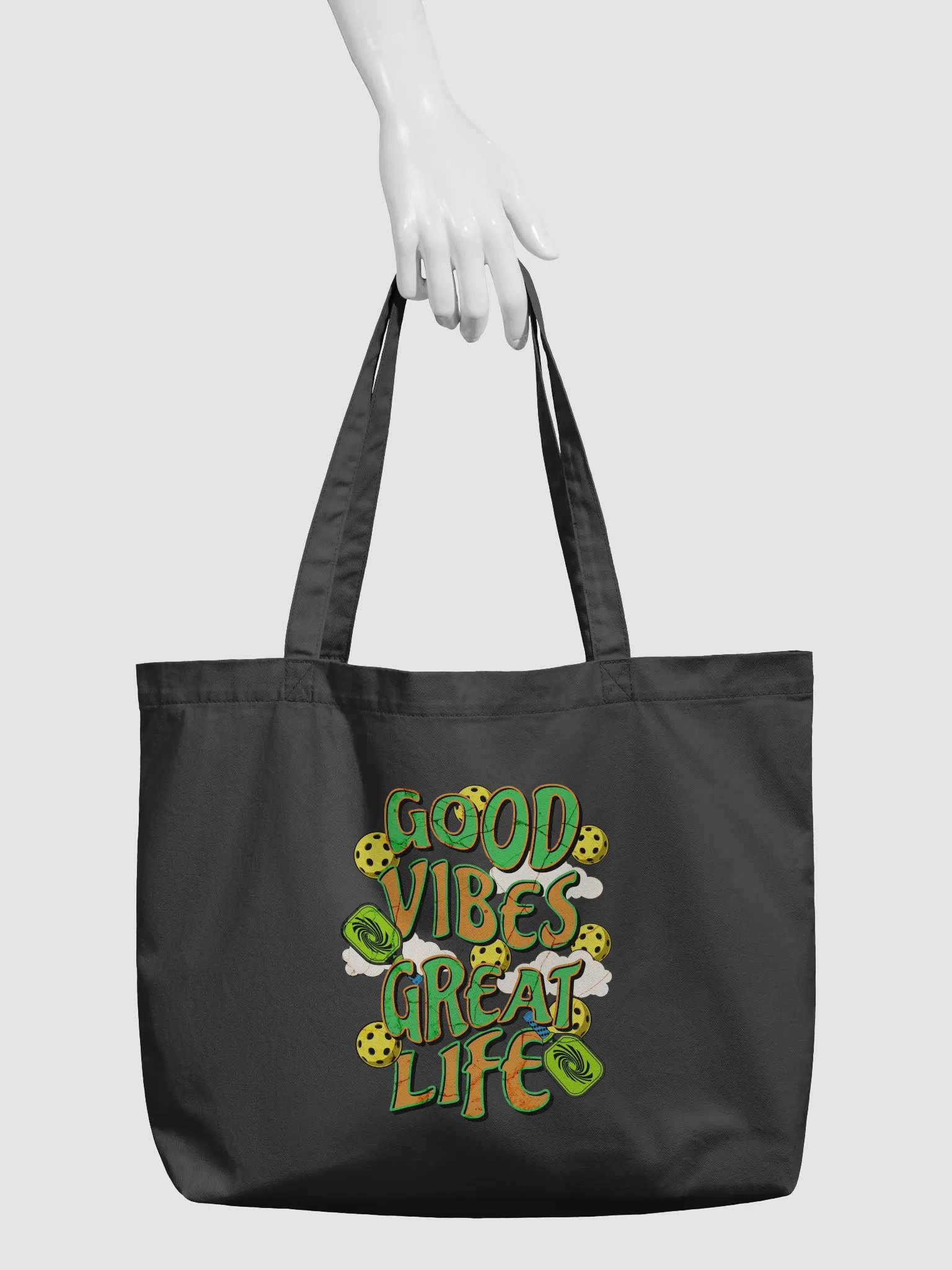 Good Vibes Great Life Pickleball Vibrant Life Eco Tote product image (3)