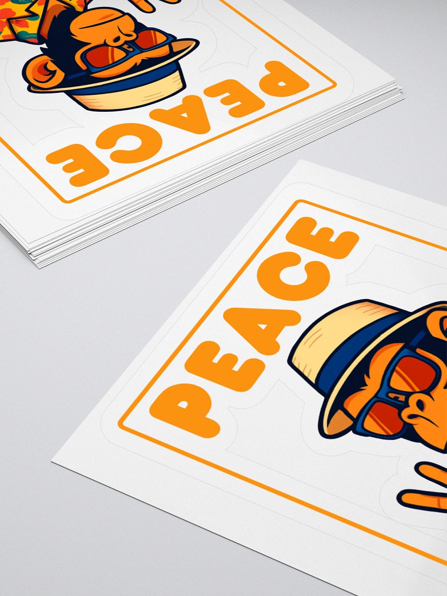 Peaceful Primate Kiss Cut Stickers product image (11)