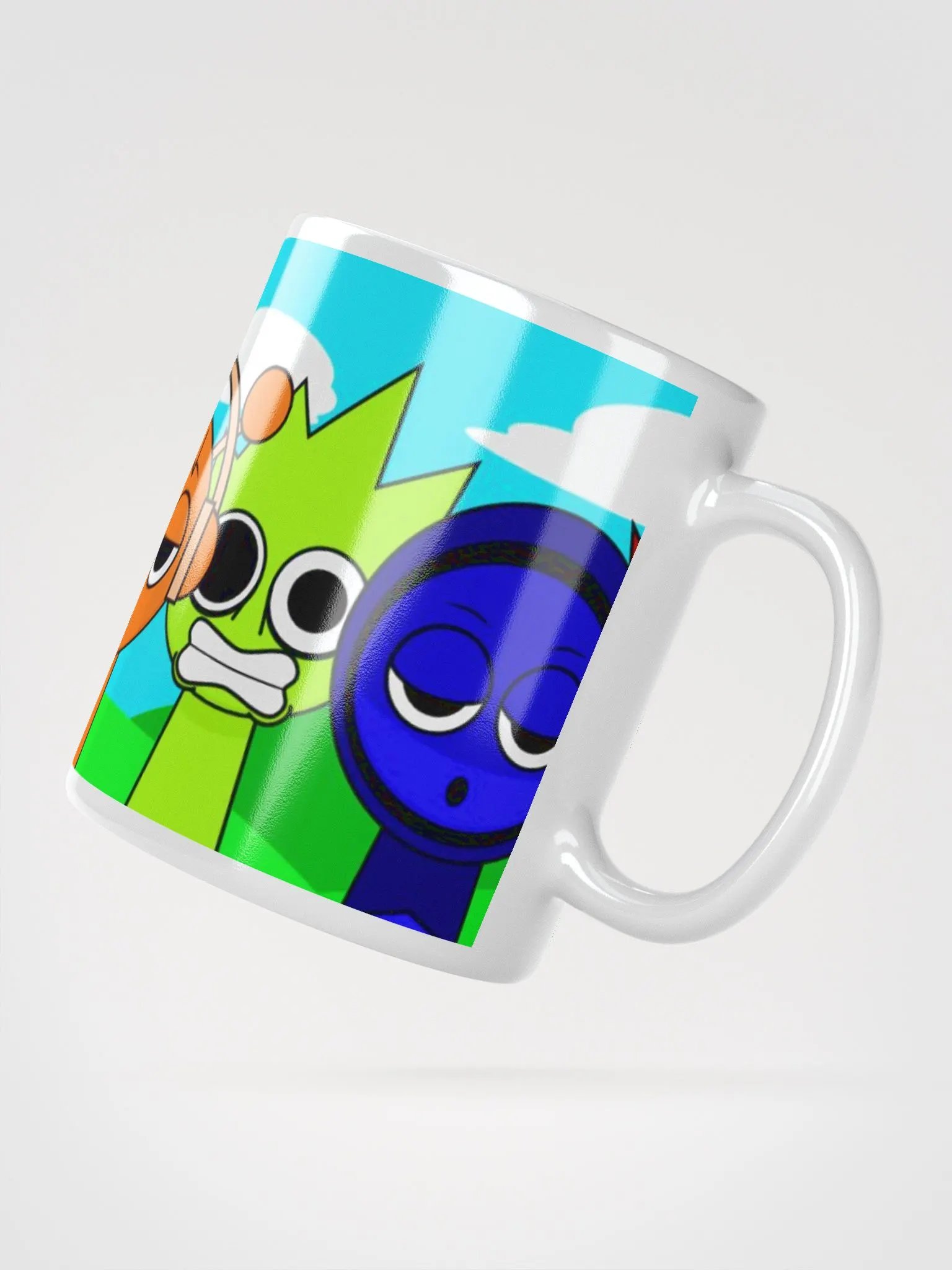 White Glossy Mug Sprunki series product image (8)