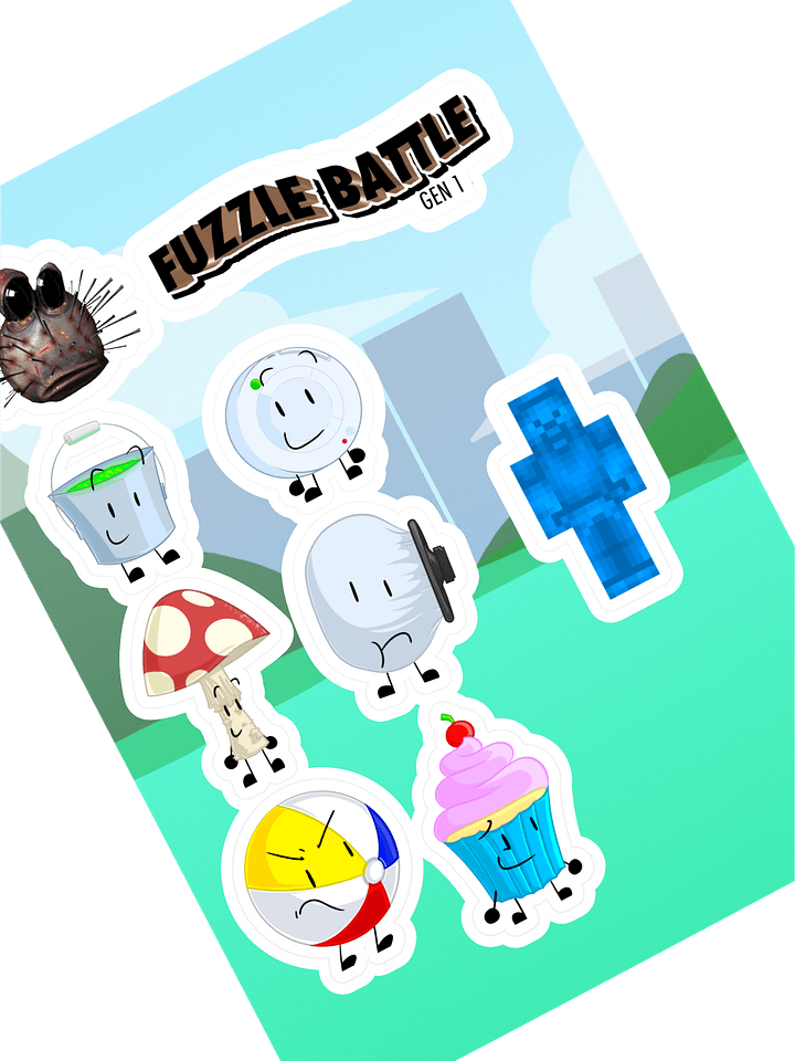 Fuzzle Battle Gen 1 Sticker Sheet product image (1)