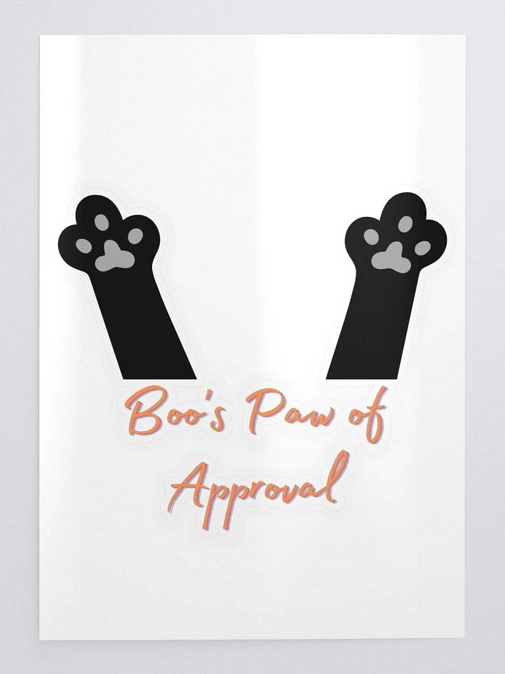 Boo's Paw's of Approval (Kiss Cut Sticker Sheet with Background) product image (1)