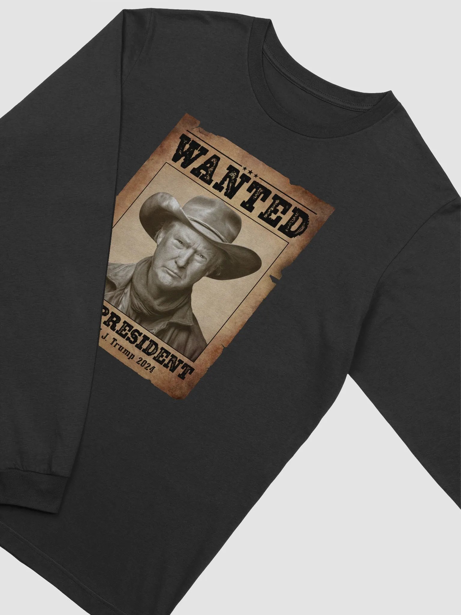 Wanted for President - Western Style - Long Sleeve Tee product image (2)
