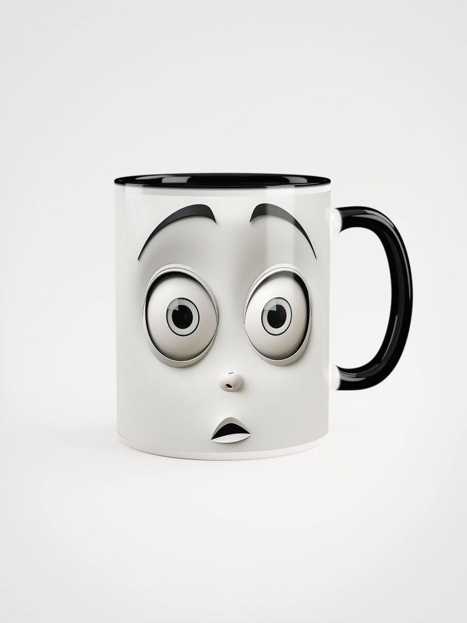 Whimsical Cartoon Face Ceramic Mug product image (2)