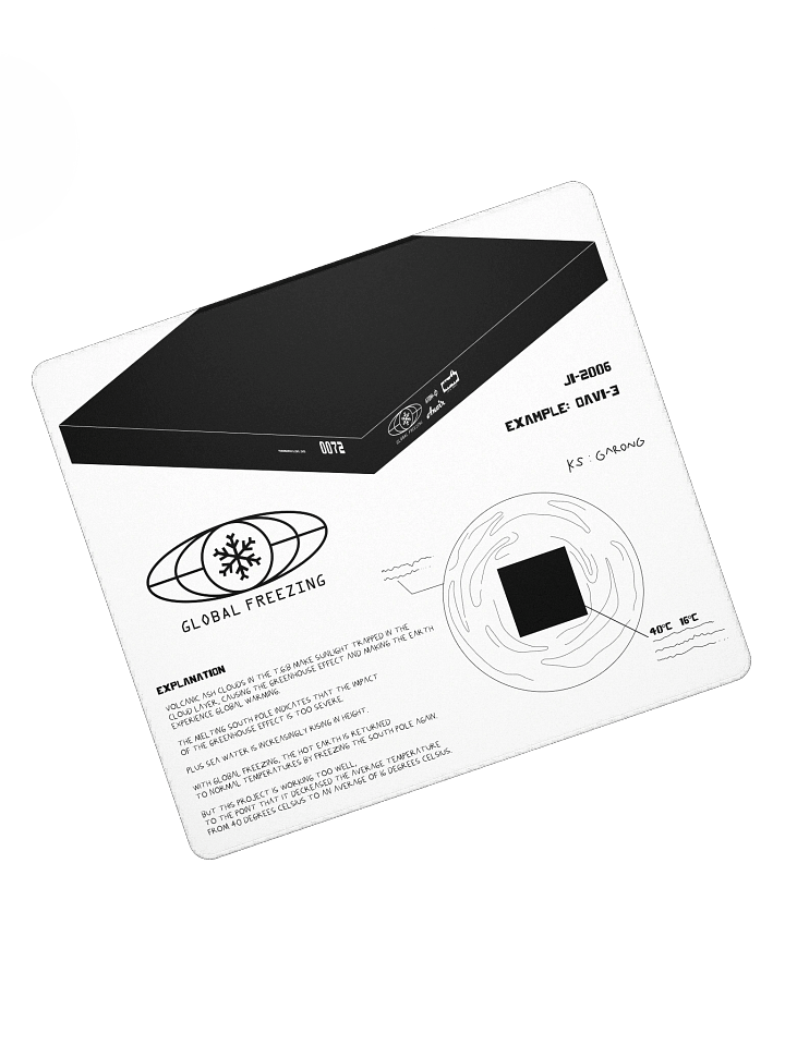 DESKMAT | GLOBAL FREEZING (WHITE EDITION) product image (1)