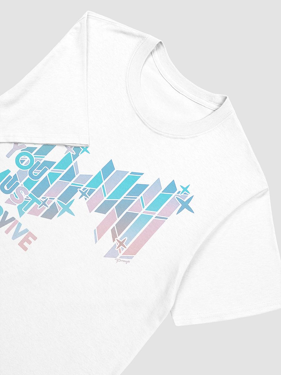 "YOU MUST SURVIVE" Stained Glass T-Shirt (White) product image (3)