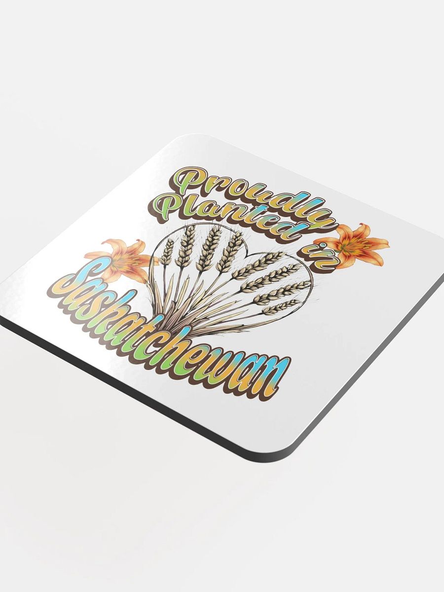 Proudly Planted In Saskatchewan Pride Glossed Coaster product image (1)