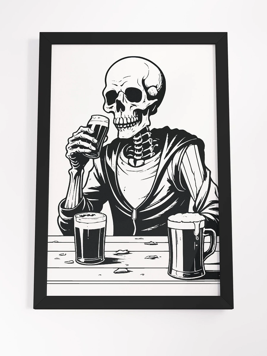 SKELETON DRINKING BEER Skeleton, skeletons, sitting skeleton, beer, beer glass, beer mug, beer lover, funny beer shirt, bar sign, sexy product image (8)