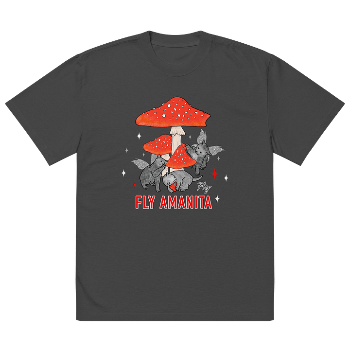 Whimsical Mushroom Cats Oversized Tee product image (5)