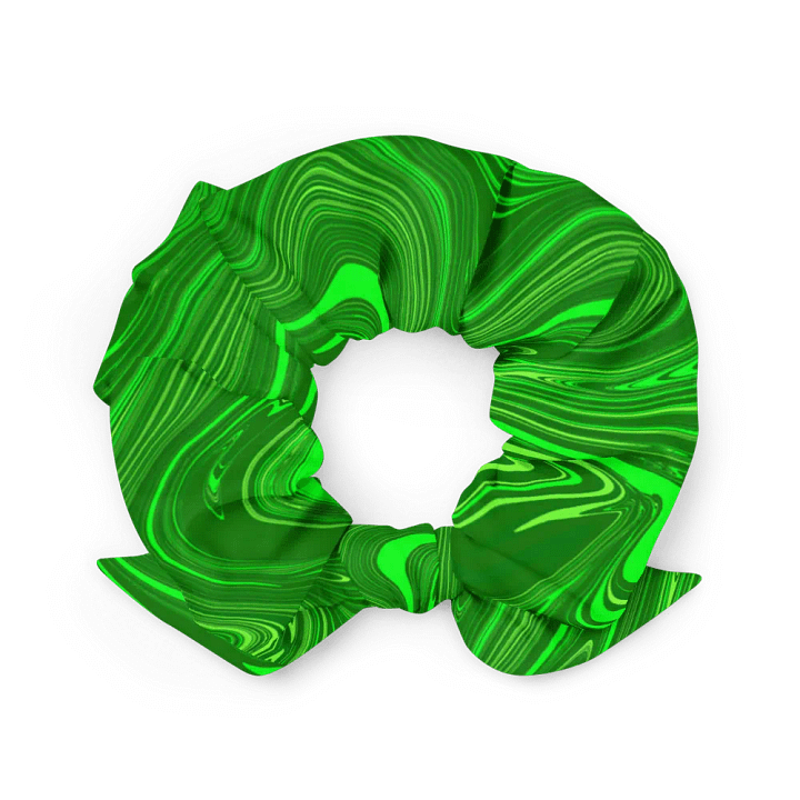 Scrunchie - Different Shades of Green Digital Fluid Art product image (2)