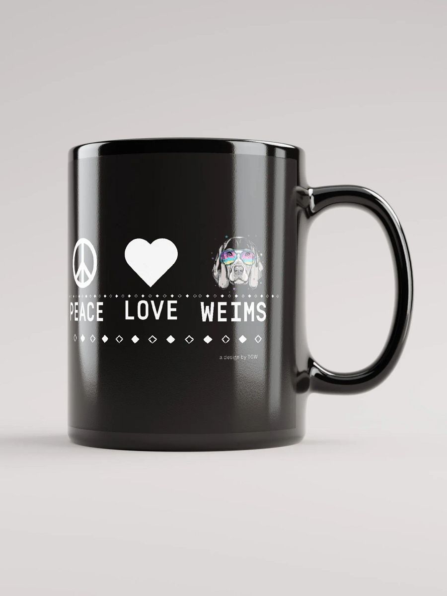 Peace Love Weims - Black Glossy Mug product image (2)