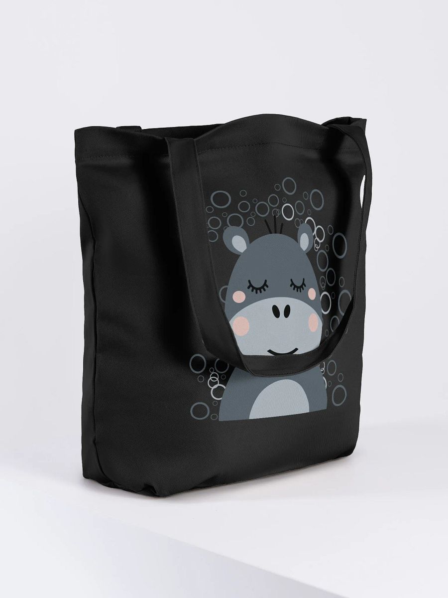 Blush Hippo Eco Tote Bag product image (8)
